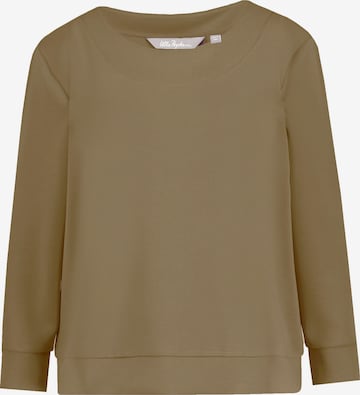 Sweat-shirt Ulla Popken en vert : devant