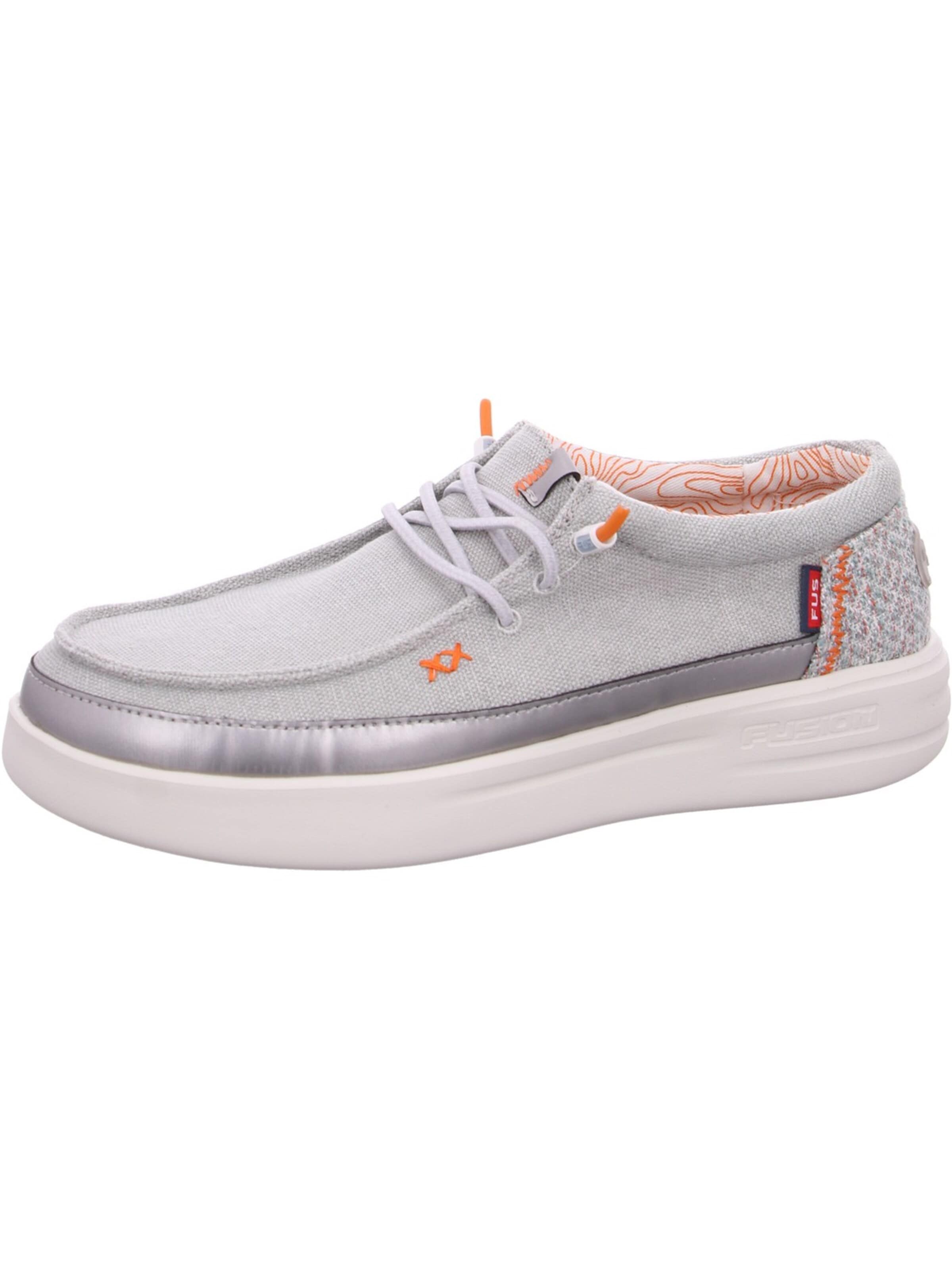 Fusion Schnürschuh 'Fusion Leinenschuh Grau'‌‌‌‌‌ in Grau: Vorderseite
