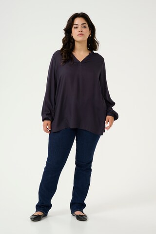 KAFFE CURVE Bluse 'KC Calinde' in Schwarz
