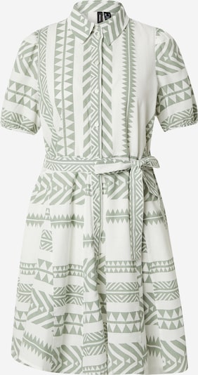 VERO MODA Robe-chemise 'DICTHE' en vert / blanc, Vue avec produit