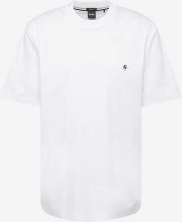 BOSS T-shirt 'Taut' i vit: framsida