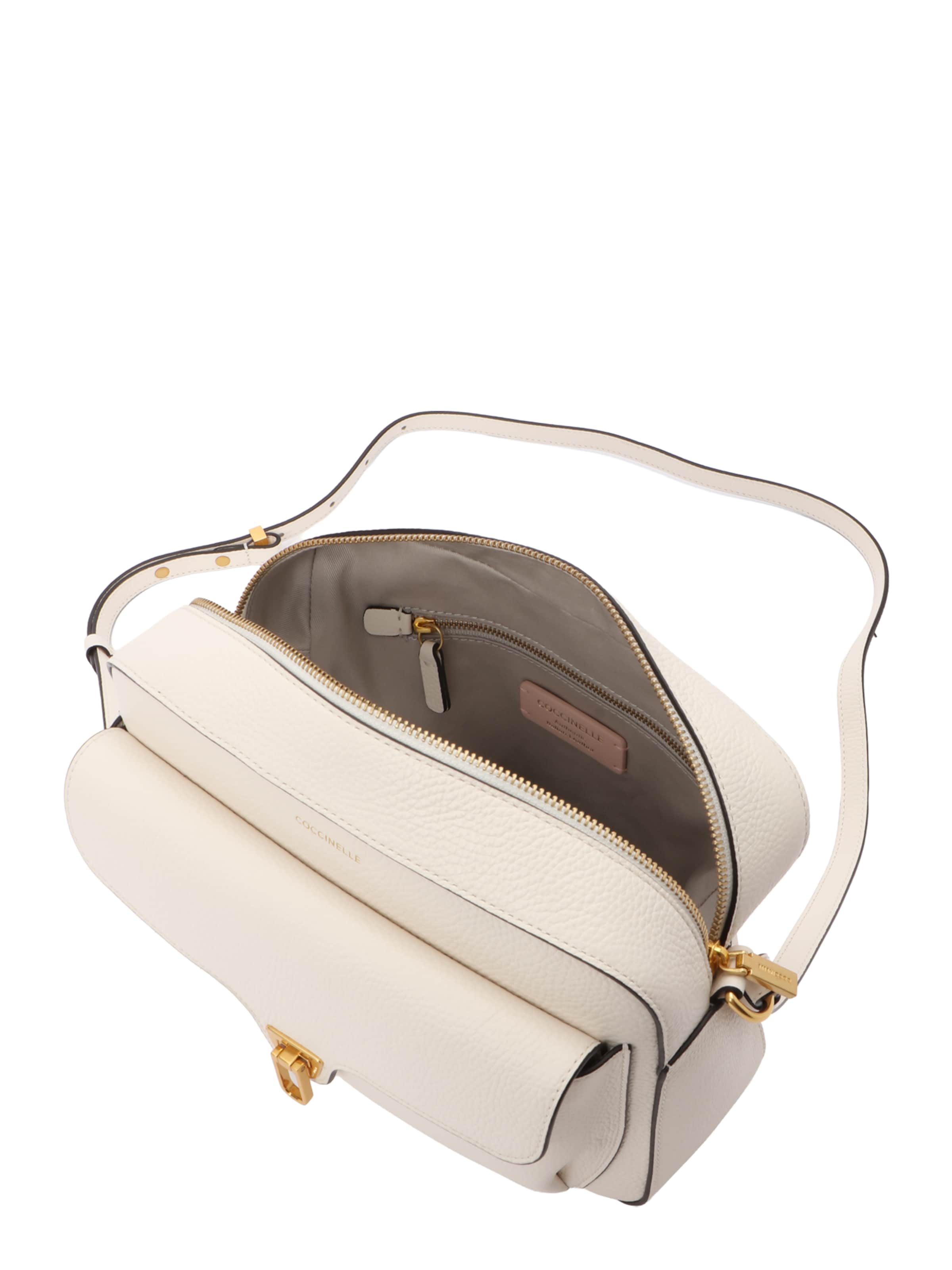 Coccinelle Axelremsväska i vit: topp