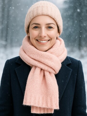 COLLEZIONE ALESSANDRO Scarf 'Merinoa' in Pink: front