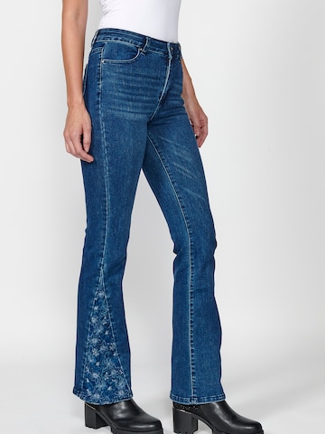 KOROSHI Flared Jeans in Blau