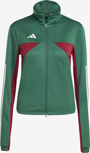 Džemperis treniruotėms 'TIRO' iš ADIDAS SPORTSWEAR, spalva – žalia / tamsiai raudona / balta, Prekių apžvalga