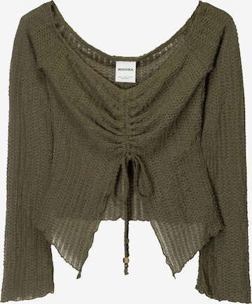 Bershka Neulepaita värissä vihreä: etupuoli