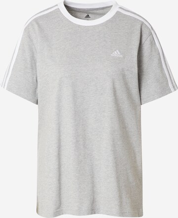 ADIDAS SPORTSWEAR Funktionstopp 'Essentials 3-Stripes' i grå: framsida