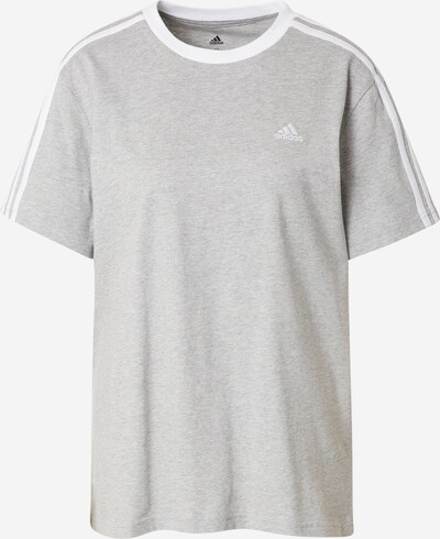 ADIDAS SPORTSWEAR T-shirt fonctionnel 'Essentials 3-Stripes' en gris chiné / blanc, Vue avec produit