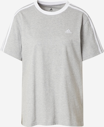 ADIDAS SPORTSWEARTehnička sportska majica 'Essentials 3-Stripes' - siva boja: prednji dio