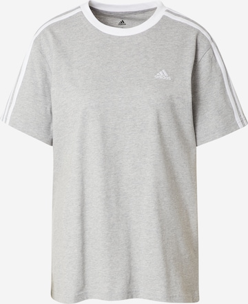 ADIDAS SPORTSWEAR Performance Shirt 'Essentials 3-Stripes' in Grey: front