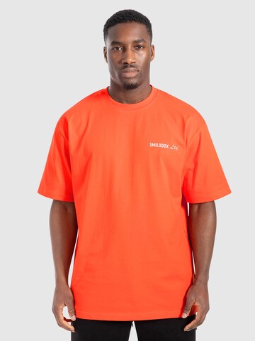 T-Shirt ' Liquid Brail ' Smilodox en orange : devant