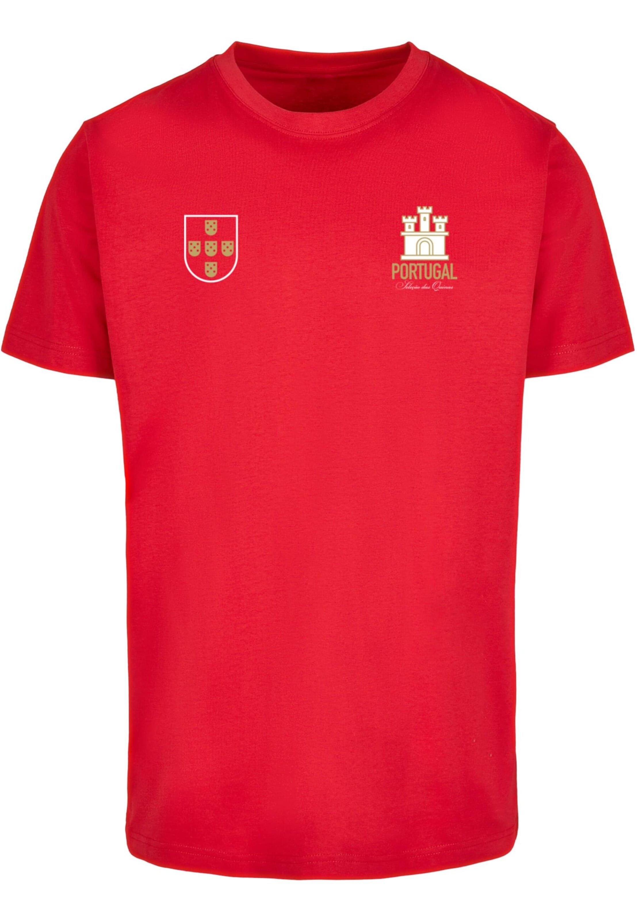 Tricou 'Portugal' de la Mister Tee pe roșu: față