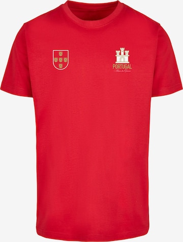 T-Shirt 'Portugal' Mister Tee en rouge : devant