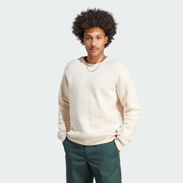 ADIDAS ORIGINALS Sweatshirt 'Trefoil Essentials ' i vit: framsida
