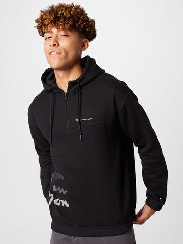 Champion Authentic Athletic Apparel - Sudadera en negro: frente