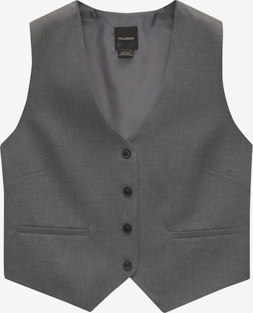 Pull&Bear Мъжка елек за костюм в сиво: отпред