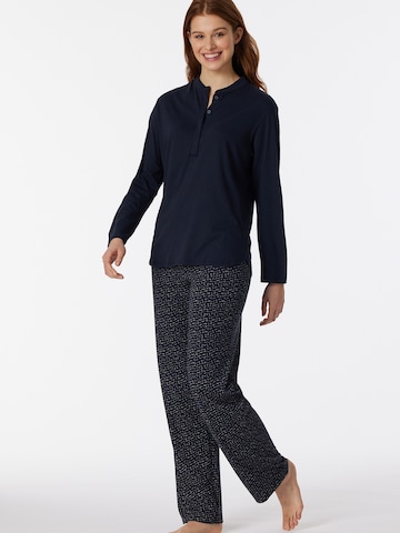 SCHIESSER Pyjama in Blauw: voorkant