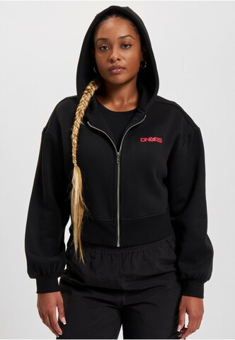 Dangerous DNGRS Sweatjacke in Schwarz: Vorderseite