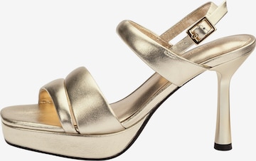 Sandales LLOYD en or : devant