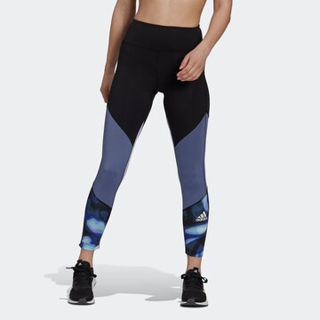 ADIDAS SPORTSWEAR Skinny Sportbroek in Zwart: voorkant