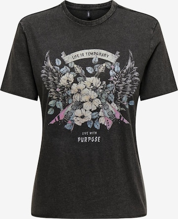 T-shirt 'ONLLUCY' ONLY en noir : devant