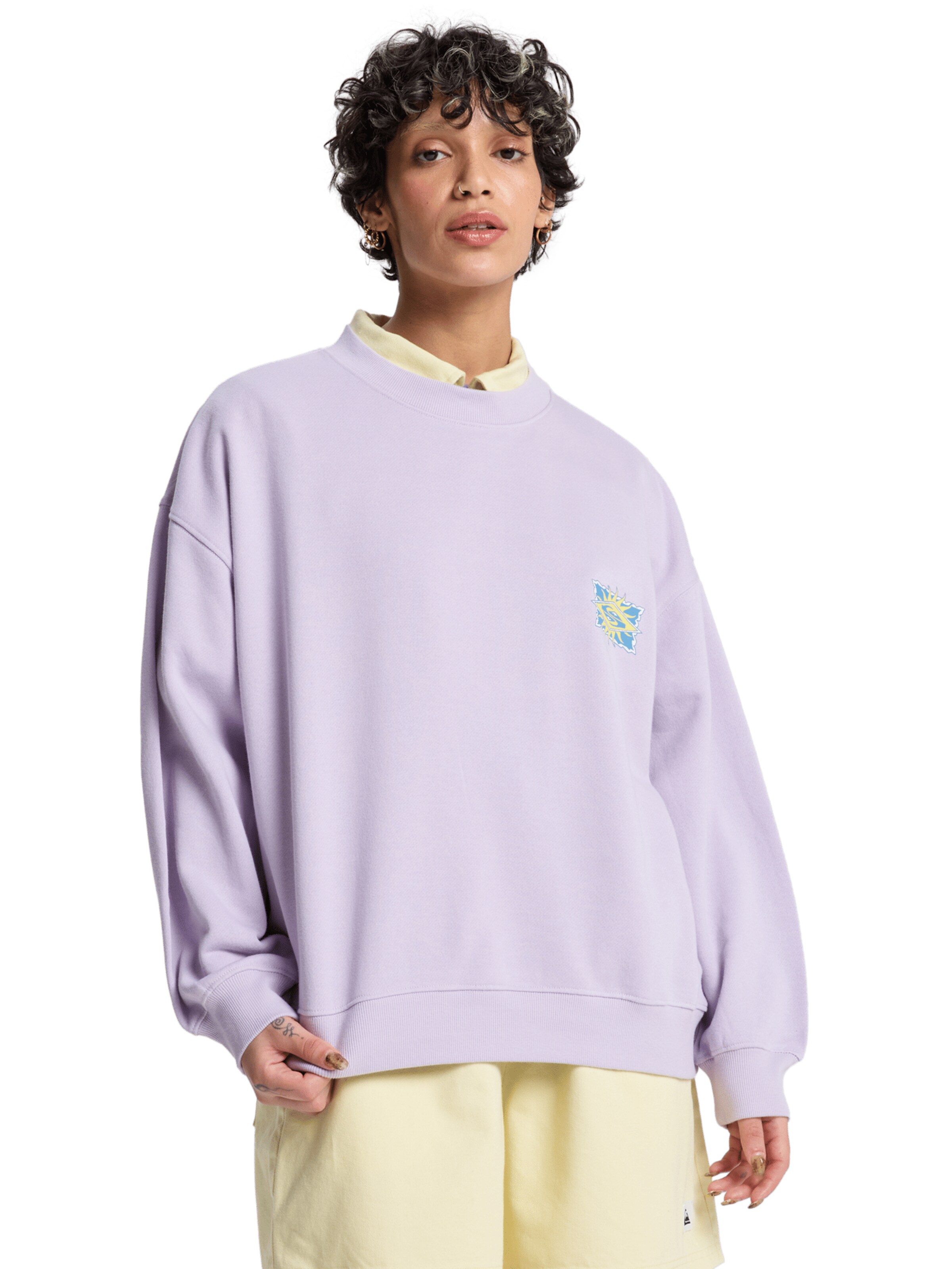 QUIKSILVER Sweatshirt in Lila: Vorderseite