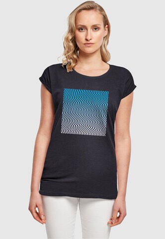 Merchcode Shirt 'Summer - Wavy' in Blue: front
