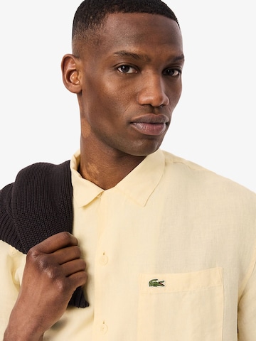 LACOSTE Comfort fit Button Up Shirt in Beige