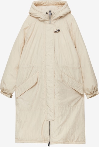 Parka mi-saison Pull&Bear en beige : devant