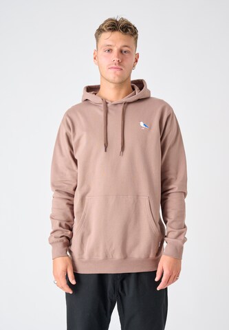 Cleptomanicx Sweatshirt in Braun: Vorderseite