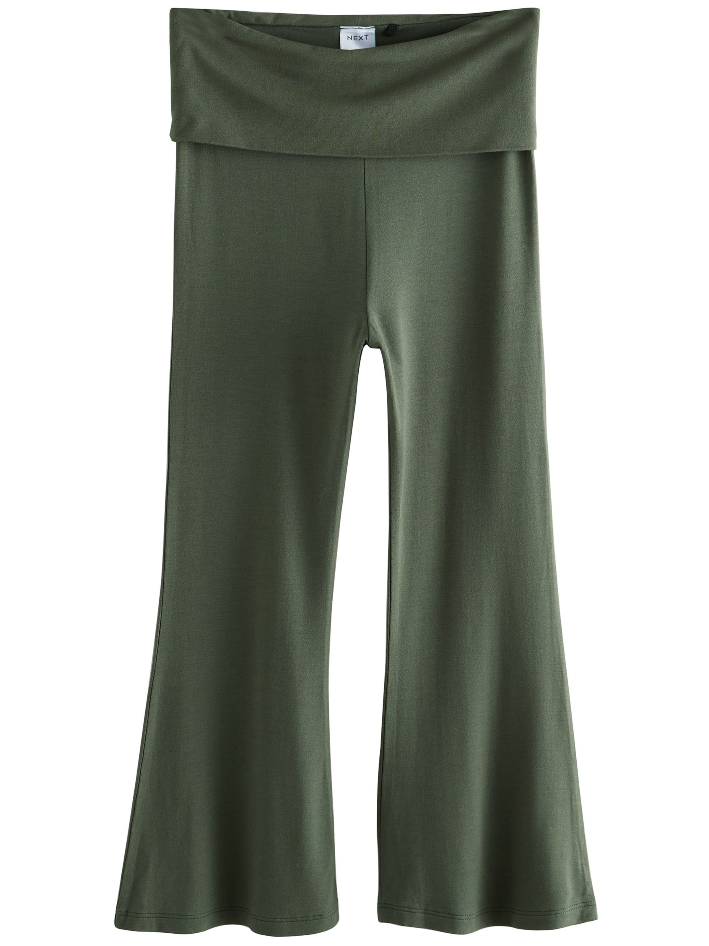 Next Расклешенный Леггинсы в Зеленый: спереди