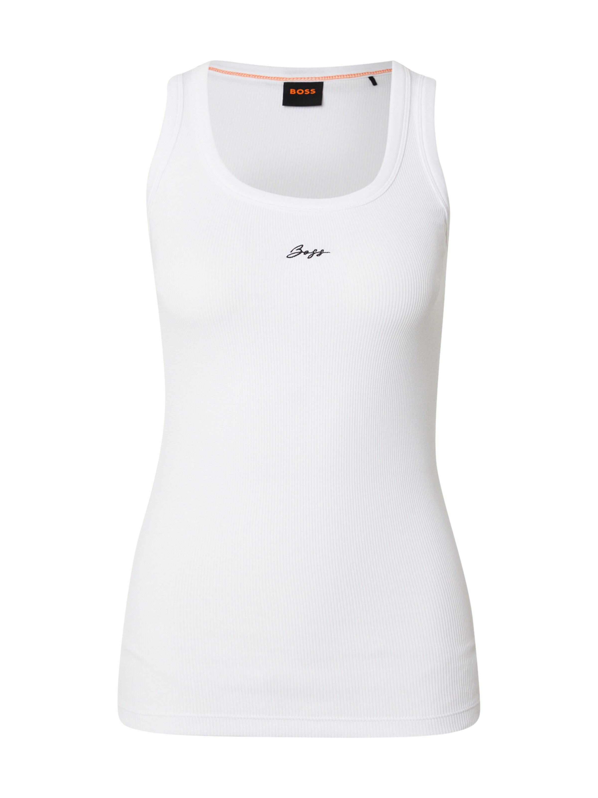 BOSS Top 'C_Ematite' - Biela: predná strana