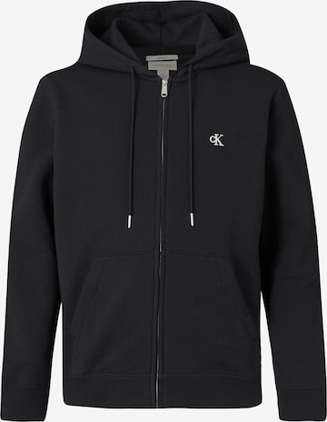 Calvin Klein Jeans Sweatjacke in Schwarz: Vorderseite