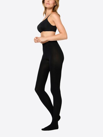 Nur Die Fijne panty ' Wohlig-Warm ' in Zwart: voorkant