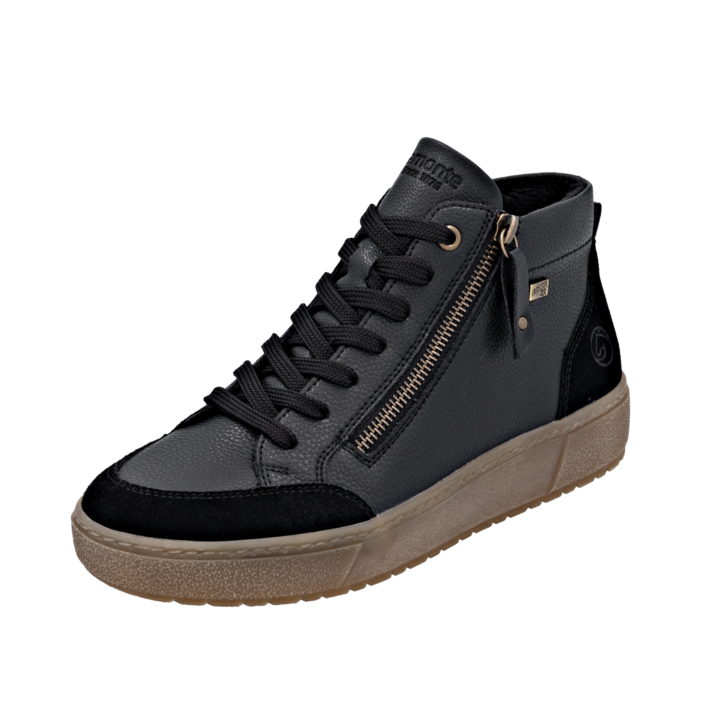 Stivaletto stringato di REMONTE in nero: frontale