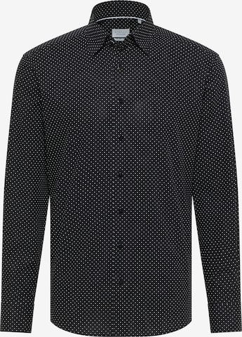 ETERNA Regular fit Business shirt in Black: front