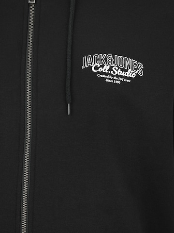 JACK & JONES Sweat jacket 'JJMAKOTO' in Black