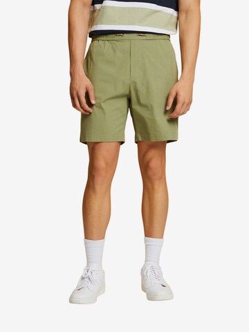 ESPRIT Loose fit Pants in Green: front