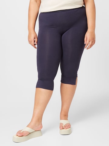Slimfit Leggings 'TIME' de la ONLY Carmakoma pe albastru: față