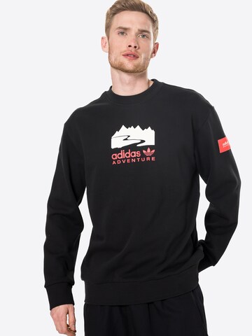 ADIDAS ORIGINALS Sweatshirt in Black: front