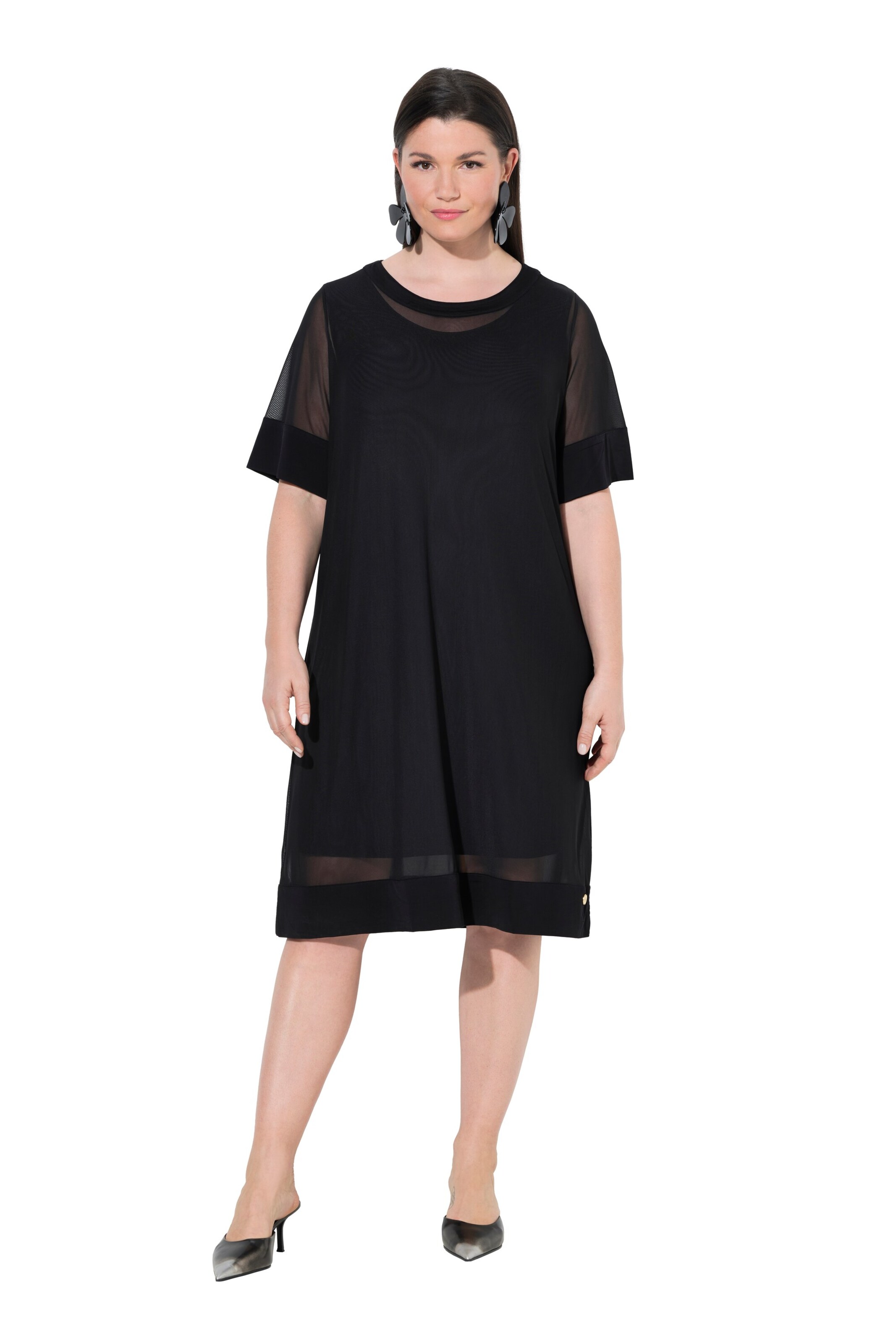 Ulla Popken Jurk in Zwart: voorkant