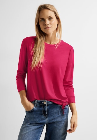 CECIL T-shirt 'Solid' i rosa: framsida