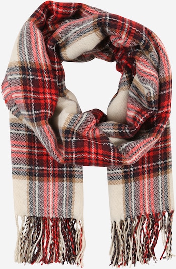 VERO MODA Écharpe 'NIKKA' en rouge / noir / blanc cassé, Vue avec produit