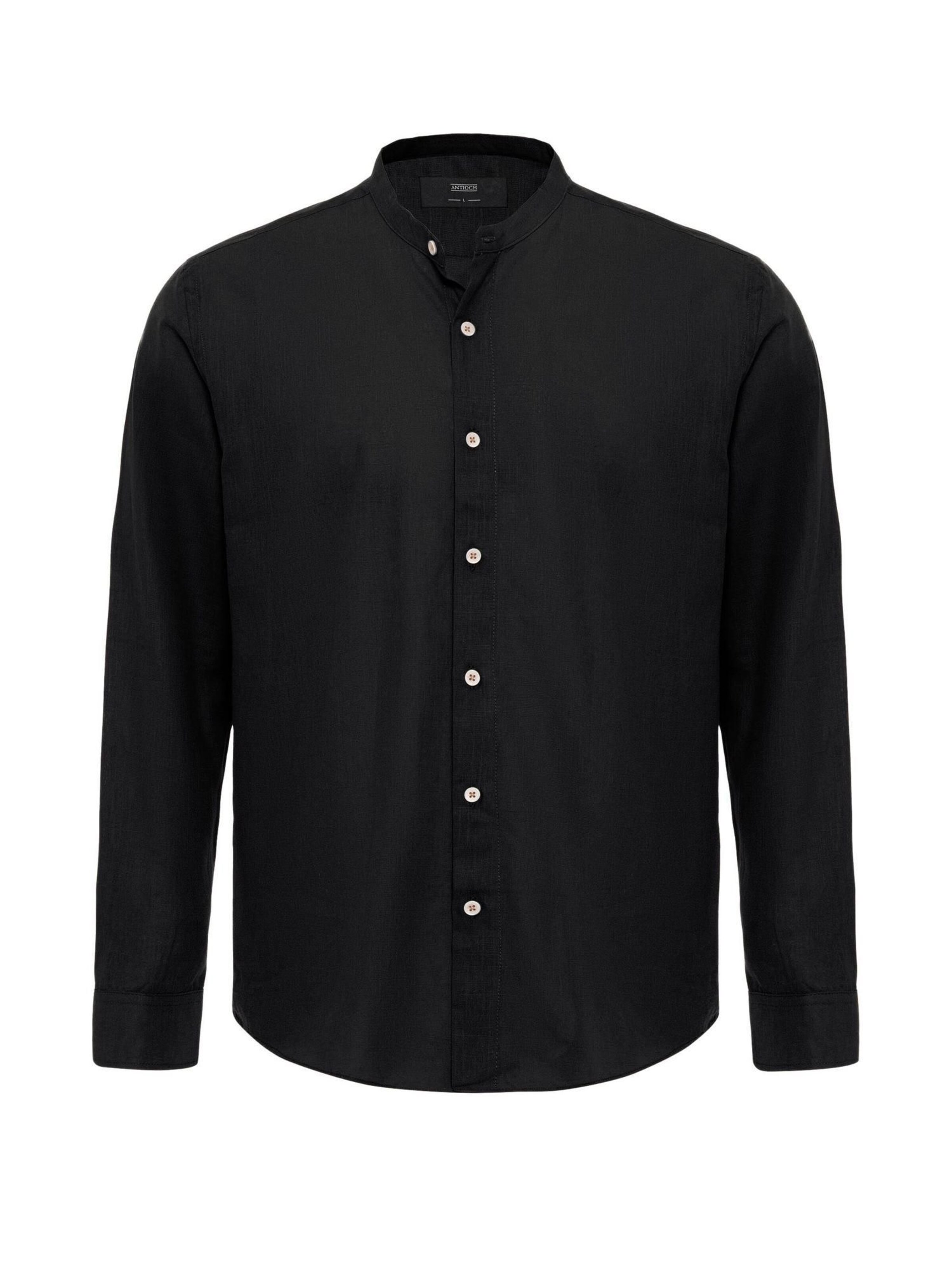 Antioch Средняя посадка Рубашка в Черный: спереди