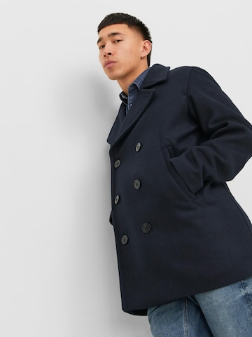 JACK & JONES Between-Seasons Coat 'Bluсaptain' in Blue