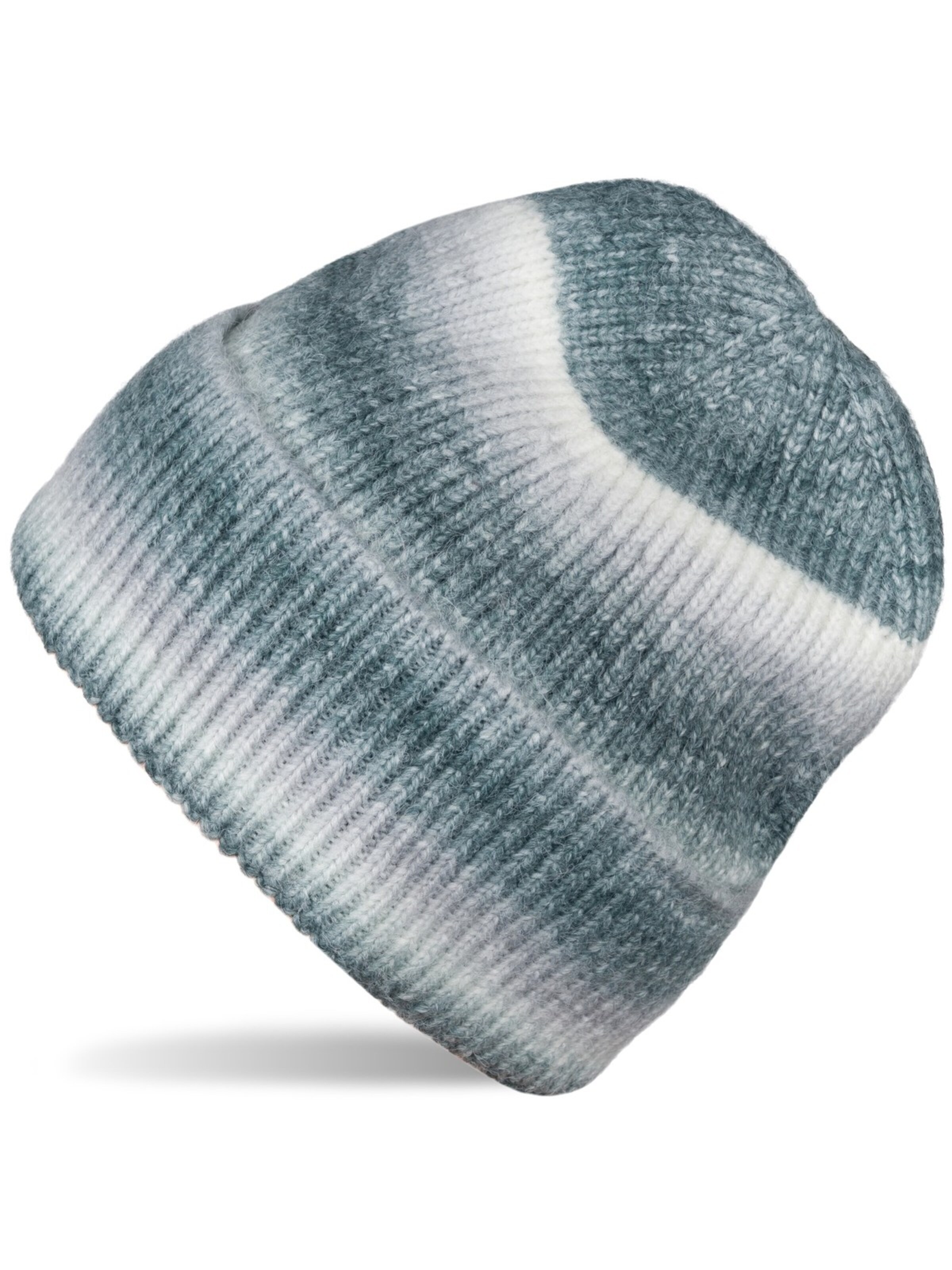 styleBREAKER Mütze 'Strickmütze Ombré'‌‌‌‌‌‌‌‌‌‌ in Grau: Vorderseite