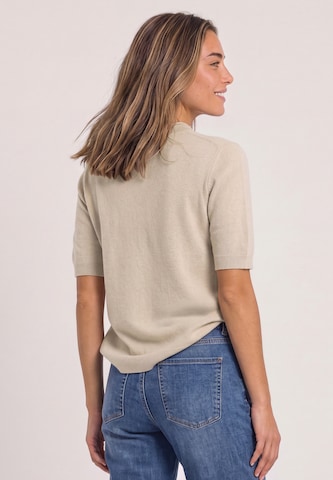 STREET ONE Kurzarm Pullover mit Turtle Neck in Beige
