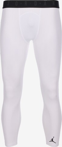 Jordan Slim fit Workout Pants in White: front