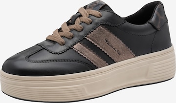 Baskets basses Tamaris en noir : devant
