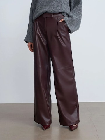 Dilvin Wide leg Broek in Rood